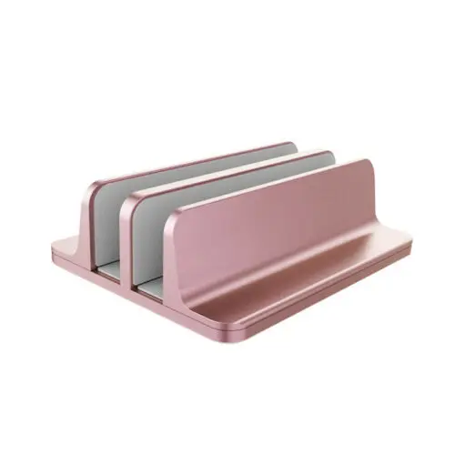 Вертикальная подставка для ноутбука розовый Настольный держатель хранения с