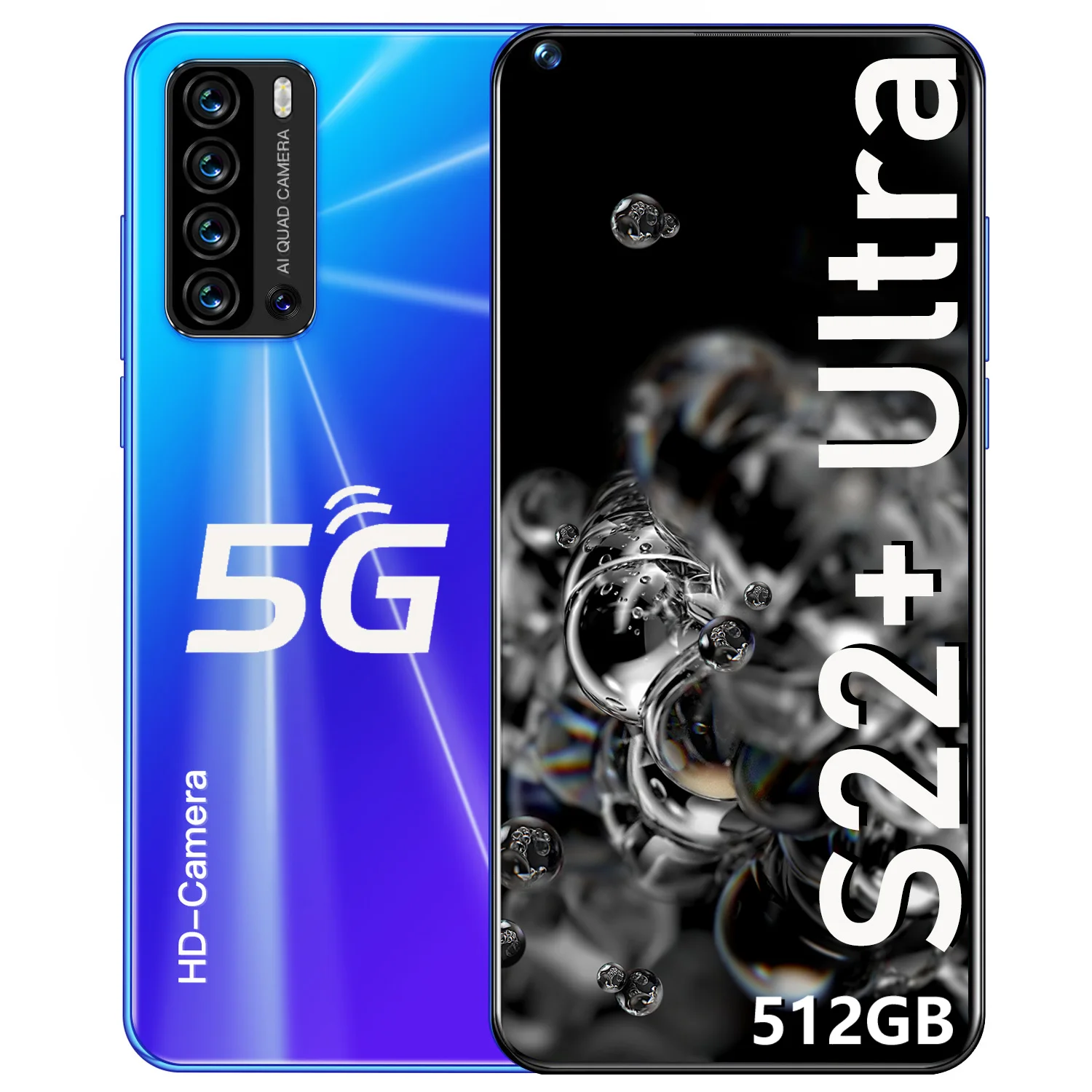 Galay-Smartphone S22 + Ultra 5G desbloqueado, tel&eacute;fono m&oacute;vil Android, 512GB, versi&oacute;n Global, para juegos, bater&iacute;a de larga duraci&oacute;n, color negro m&iacute;stico-0