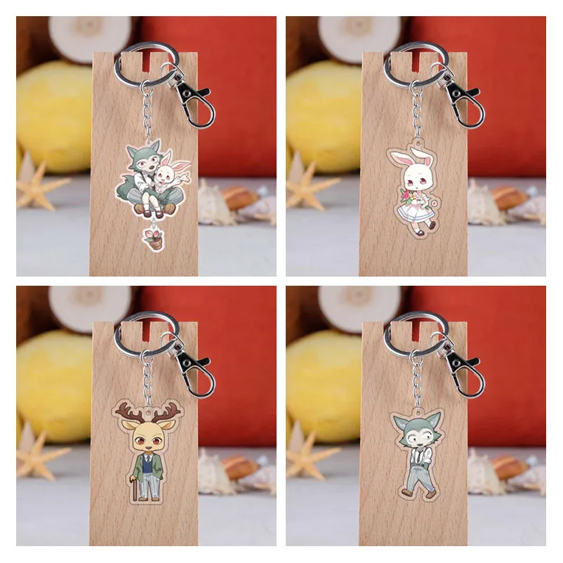 Брелок для ключей с изображением героев аниме волк легоси кролик Хару олень Луис