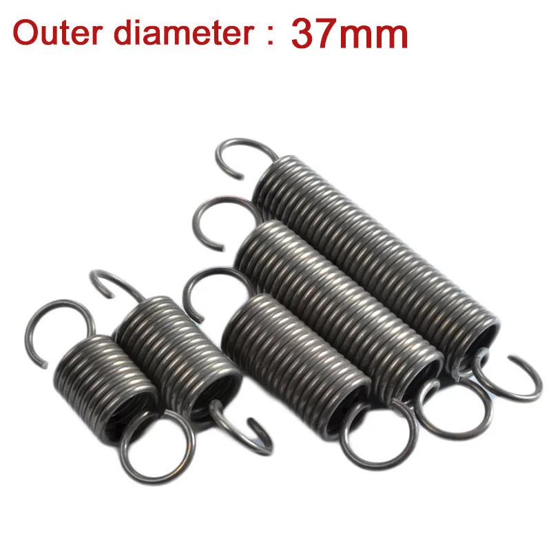 

1Pcs Tension Extension Expansion Spring 65Mn Steel Material Big Springs Wire Diameter 3.5mm Outer Dia 37mm Length 100mm - 500mm