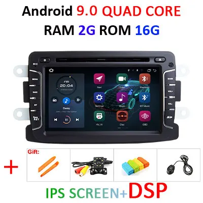 9.0 2G 16G IPS DSP Ips DSP 4G 64G Автомобильный мультимедийный dvd-плеер Android 9,0 gps Авторадио для Duster/Captur/Lada/Xray 2/Logan 2/Dacia/Sandero Автомагнитола - Цвет: 9.0 2G 16G IPS DSP