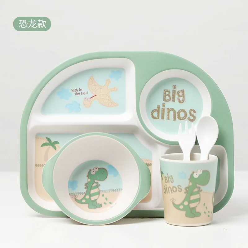 Тренировочная посуда для детей 5 шт./компл. милая мультяшная кормления детская с