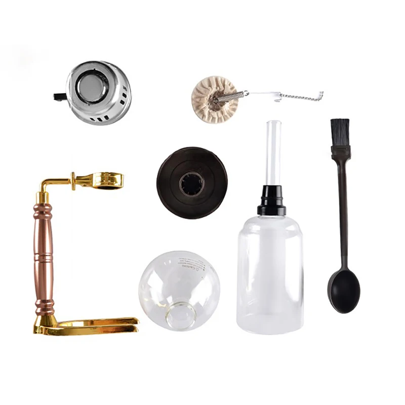 

Syphon Coffee Maker Set 3 Cups Syphon Pots Filters Japanese Style Tea Siphon Filter Coffee Siphon Machine Heat-Resistant