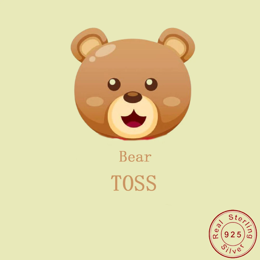 

New 100% Touses Jewelry Woman Bear 925 Sterling Silver Cute Childlike Teddy Bear Pendant Necklace Female Luxury Jewelry Gift