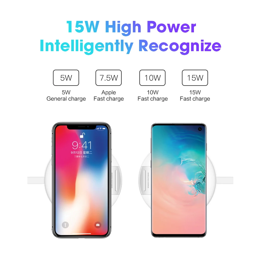 Беспроводное зарядное устройство 15 Вт макс для huawei P30 Pro Настольный Xiaomi Mi 9 зарядка