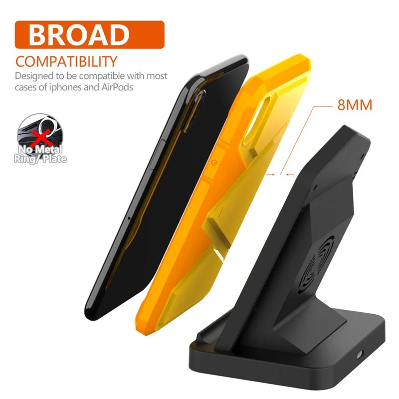 tongdaytech 10w qi fast wireless charger quick charge built in fan for iphone xs 8 xr 11 pro max samsung s20 s10 s9 plus xiaomi free global shipping