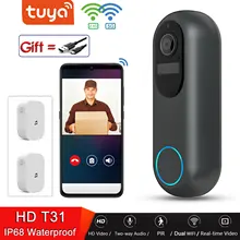 Tuya Dual WiFi Video Doorbell Camera 5G/2.4GHz outdoor Door bell Waterproof IP68 Intercom Smart Home