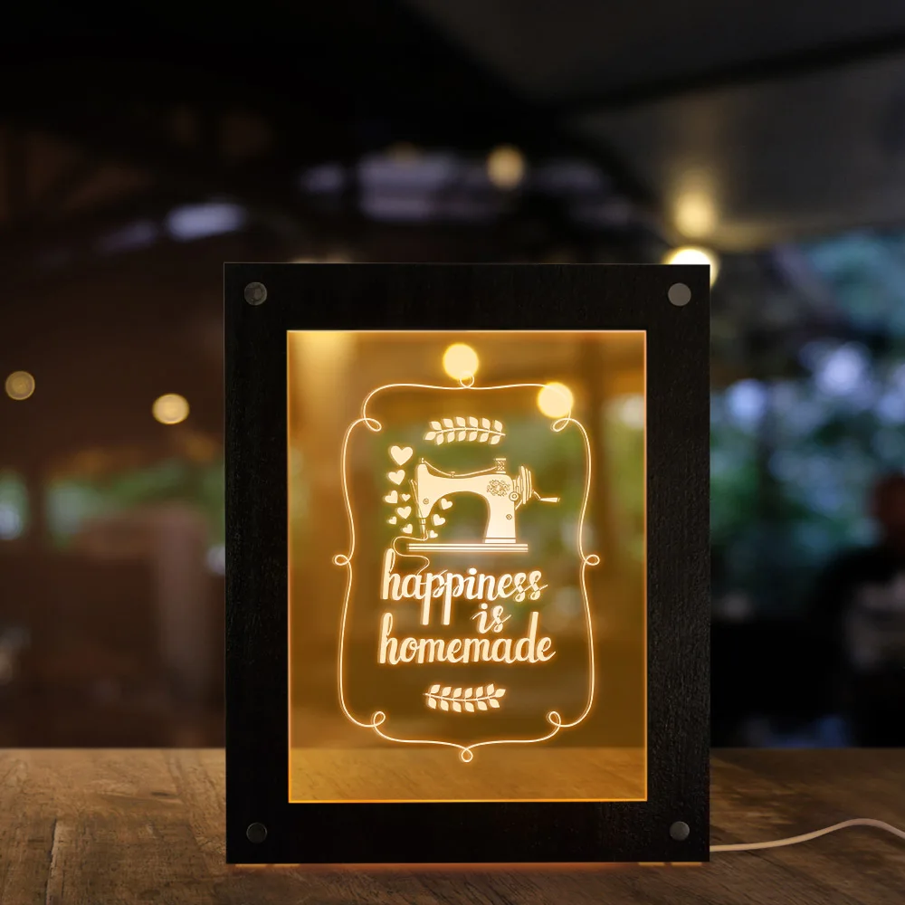 Портной магазин счастье Домашний Настольный светильник деревянный светодиодный