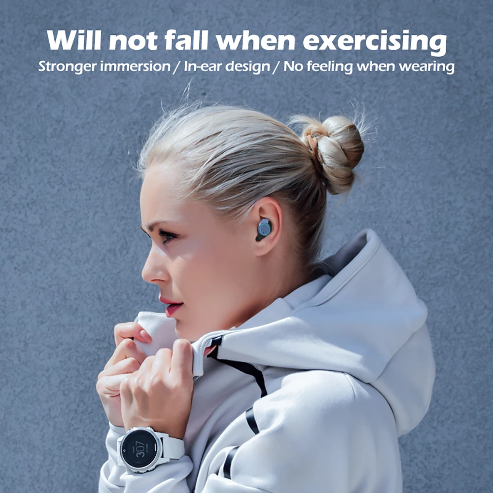 Беспроводные стереонаушники с поддержкой Bluetooth 5 0 и зарядным устройством на 3300 мА