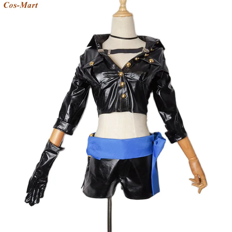

Anime One Piece Nefeltari Vivi Cosplay Costume Fashion Black Leather Combat Uniform Full Set Role Play Clothing Custom-Make