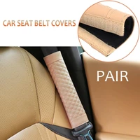 2x pu leather car seat belt covers shoulder selecting leather for comfort and breath pad protection padding accessories