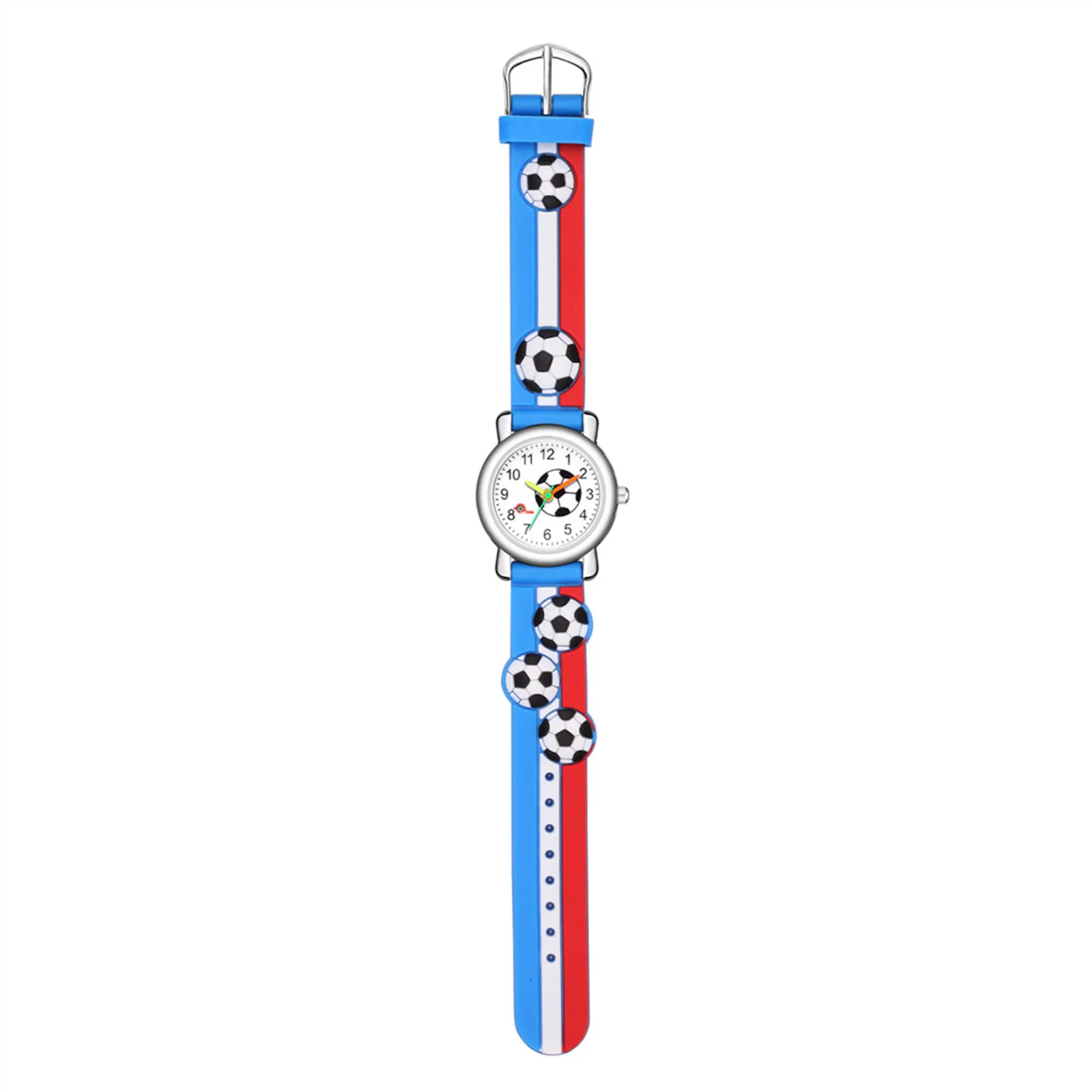 

Boy Sports Watch Children's Football Pattern Quartz Watch Gift 3d Relief Trend Fashion Watches Student Learning Outdoor Watch
