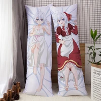 japanese anime wandering witch the journey of elaina dakimakura elaina body pillow cover case hugging pillow