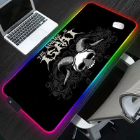 the binding of isaac gaming accessories mouse pad rgb anime desk mat led computer mouse mat large gamer keyboard mousepad xxl