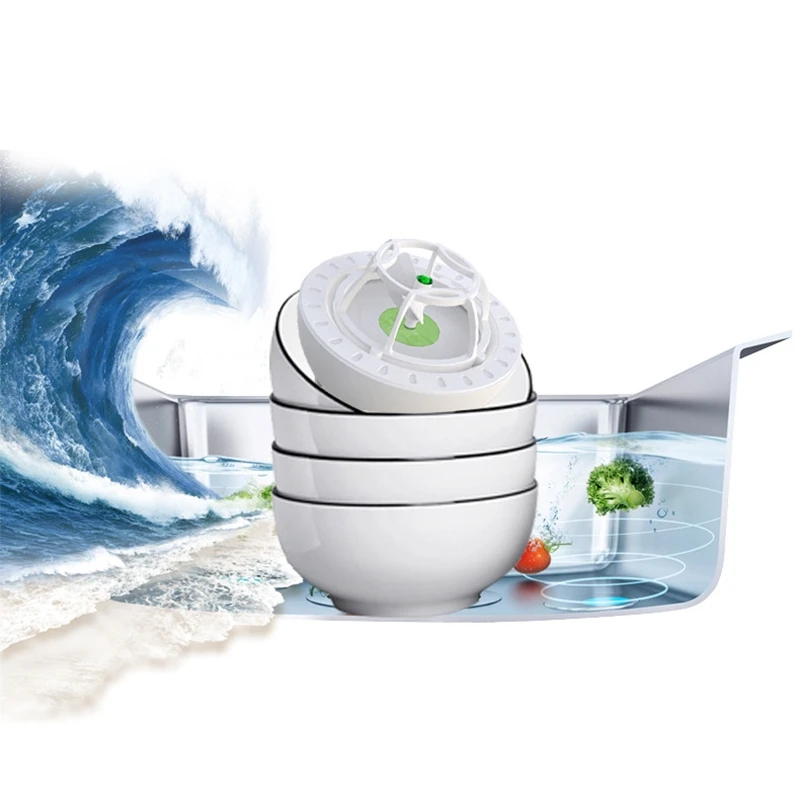 2 шт. мини посудомоечная машина USB ультразвуковая бытовая синий +