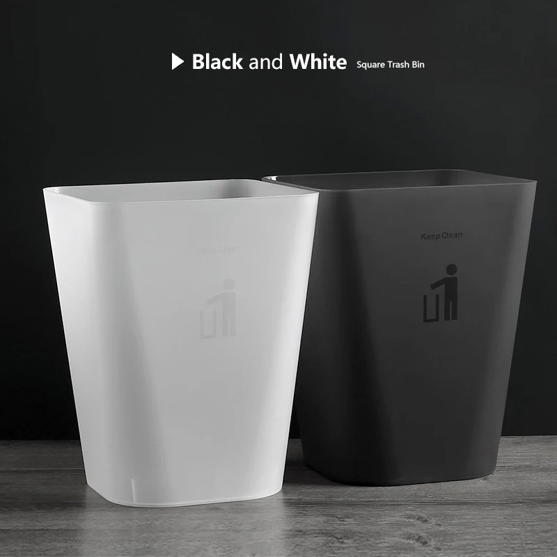 

Kitchen Plastic Bathroom Waste Bin Basket Office Trash Can Zero Waste Storage Bin Dustbin Rangement Cuisine Home Garden BJ50LJ