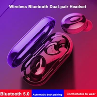 tws bluetooth 5 0 earphone xg 15 gaming headset hifi stereo wireless headphone with charging box for phone