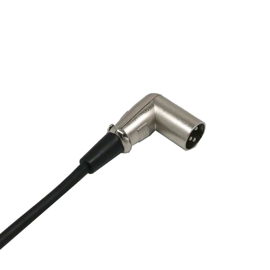 

XLR Right-Angle Female to Male Microphone Audio Extension Cable 1ft