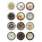 24 шт.лот Круглые ретро часы карманные часы шаблон стеклянный кабошон 10 12 14 16 18 для DIY ювелирных изделий комплектующие и компоненты T132
