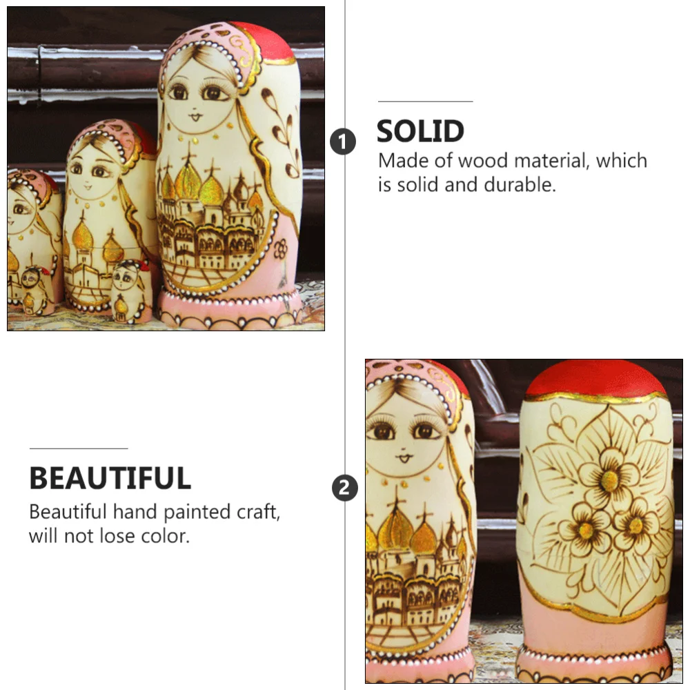 

1 Set Creative Nesting Doll Doll Russian Doll Cartoon Home Decors