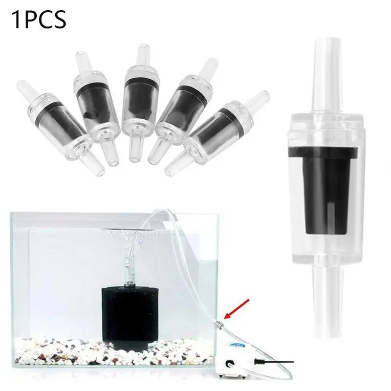

1pc New Fish Tank Plastic One Way Non-Return Valve Black Useful Durable Co2 System Air Pump Home Aquarium Accessories