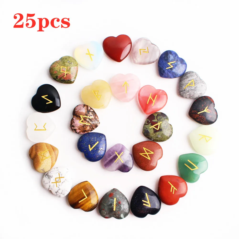 25 шт. кулон в форме сердца с натуральными кристаллами сверкающий камень