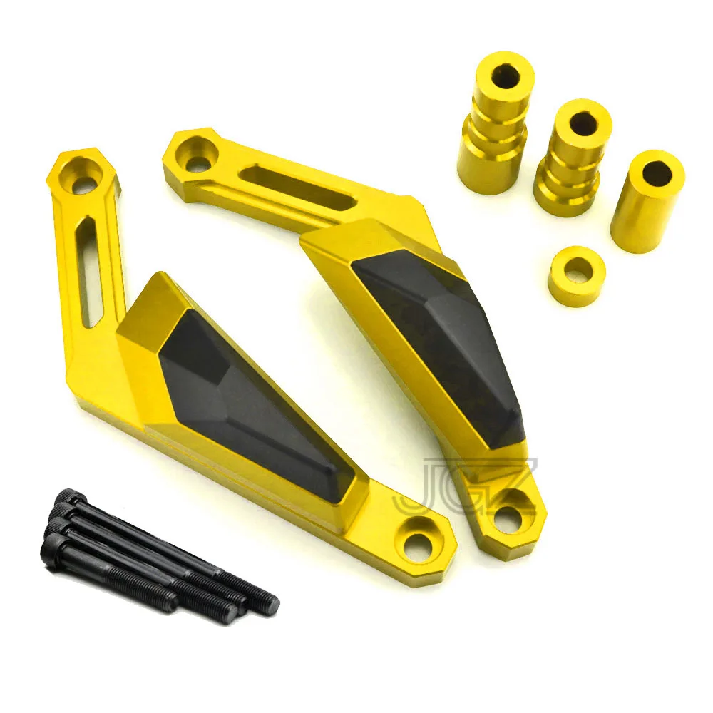 Gold CNC алюминиевый двигатель мотоцикла ползунки защита краш-накладка крышка защита от падения щит для Yamaha MT09 - Цвет: Gold