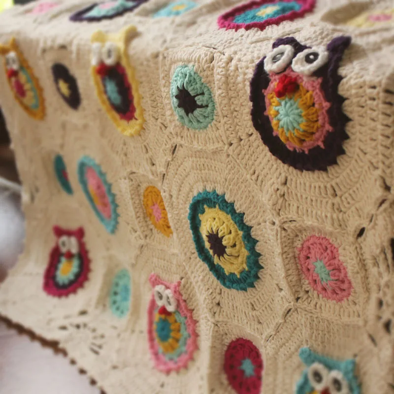 Горячая продажа Белая Сова Мультфильм оригинальные руки зацепили Мода крючком