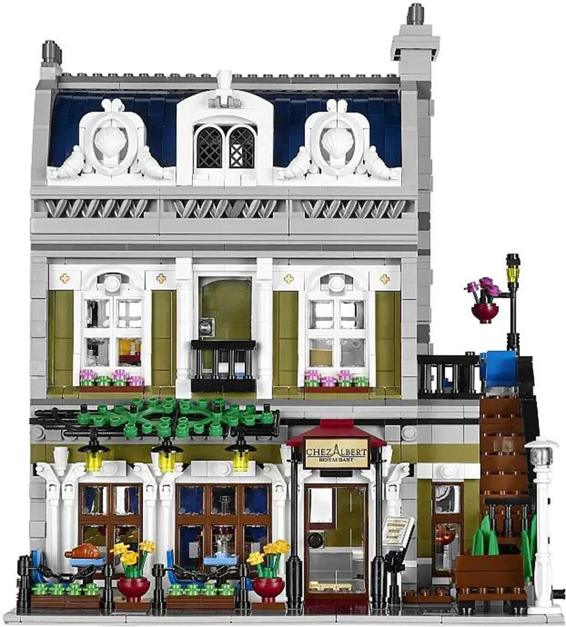 

15010 Parisian Restaurant DIY Building Blocks Bricks Model Architecture City Compatible 10243 StreetView Toy Birthday Gift