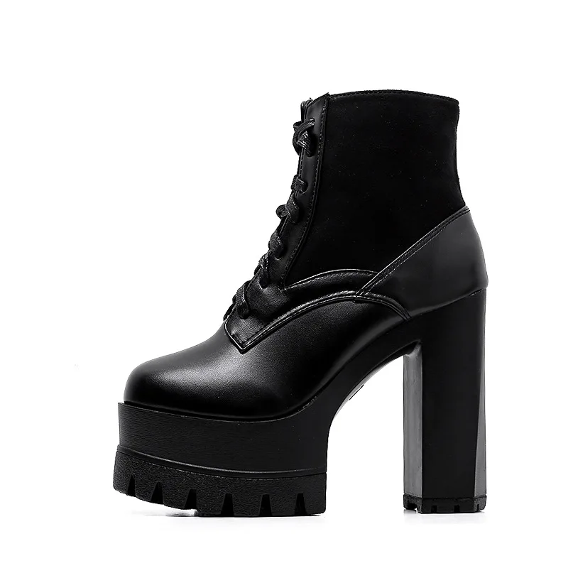 

2020 new women's boots short boots thick heel waterproof platform thick bottom boots high heel short boots