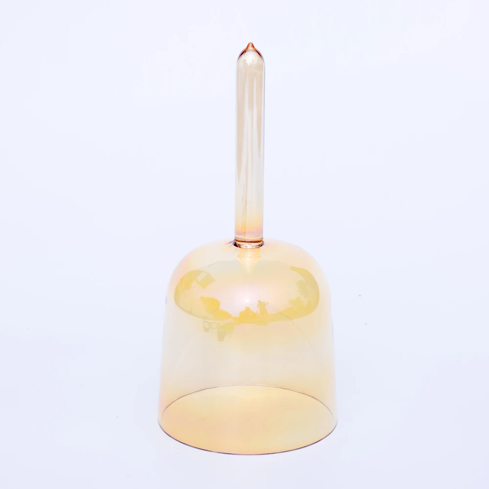 Поющая чаша с прозрачным желтым кварцевым кристаллом 7 дюймов ручкой для