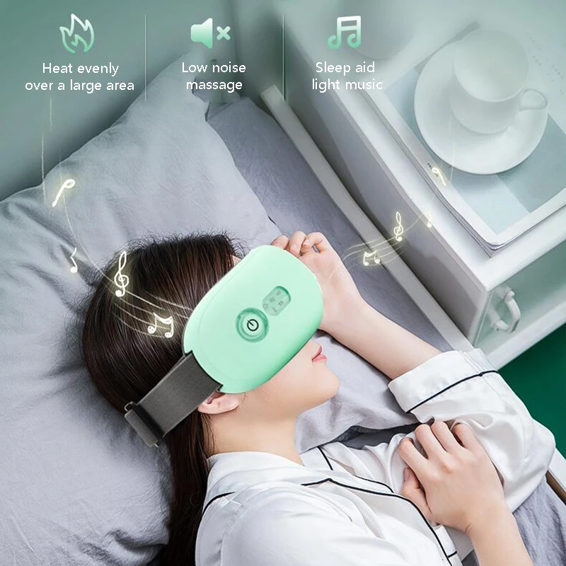 Высокочастотный Вибрационный массажер для глаз Bluetooth музыка горячий компресс