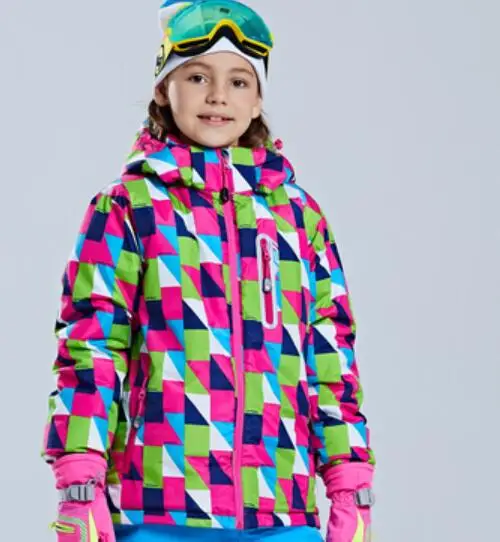 1 jacket color 7 Детский лыжный костюм Лыжная куртка с комбинезоном для мальчиков и девочек комплект из 2 предметов, водонепроницаемая плотная верхняя одежда, теплые костюмы для русской зимы - Цвет: 1 jacket color 7