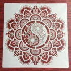 Пресс-форма сделай сам Мандала Тай Чи для трафареты для картин, размер 30*30 см, тисненая карточка с тиснением для фотоальбома по дереву, ткани, стене
