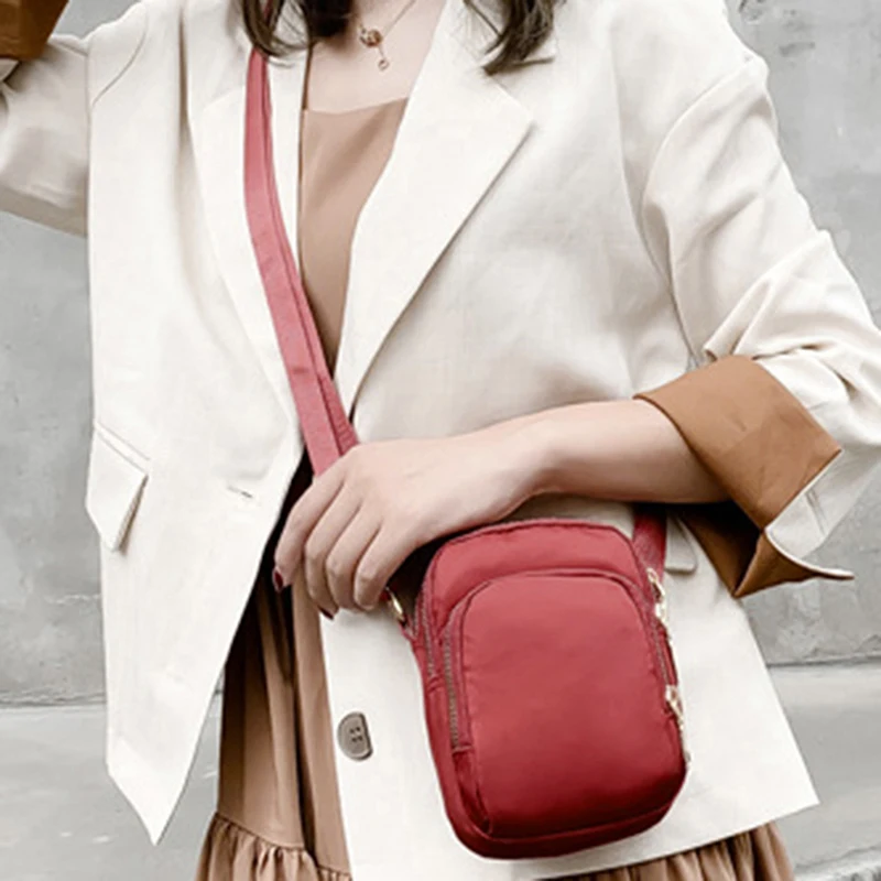 

LKEEP Fashion Women Crossbody Zipper Mobile Phone Shoulder Bag Lady Female Multifunction Handbag Wrist Purse New Hot 2020