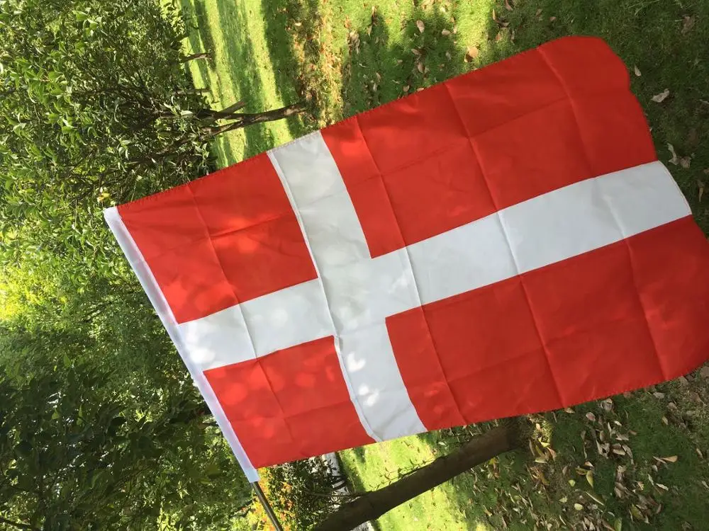 3*5 футов Дания Летающий флаг полиэстер страна национальные Висячие флаги