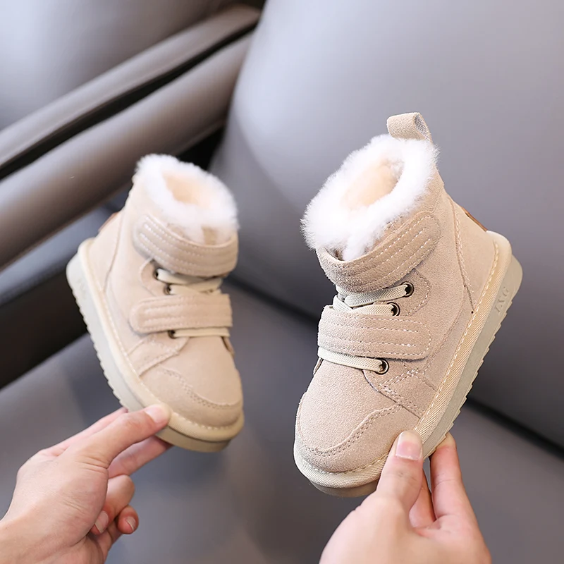 Зимние Girls'Snow сапоги 2021 новые теплые нескользящей низкой подошве для мальчиков