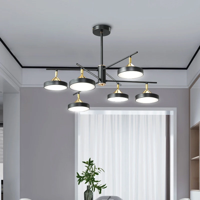 

Modern minimalist home atmosphere living room chandelier lamp head adjustable angle creative bedroom dining room chandelier