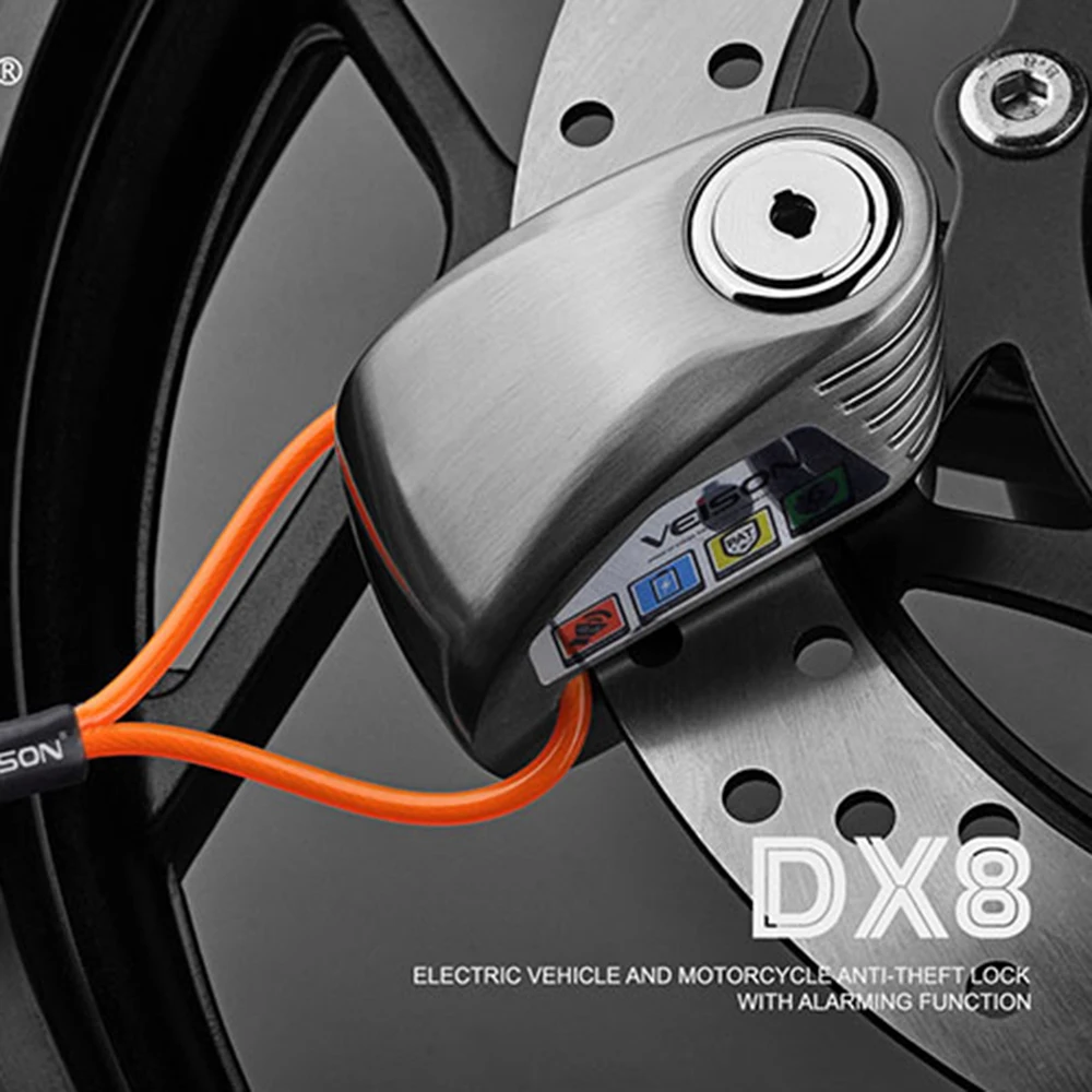 VEISON 130 дБ мотоциклетный замок водонепроницаемая мотоциклетная сигнализация