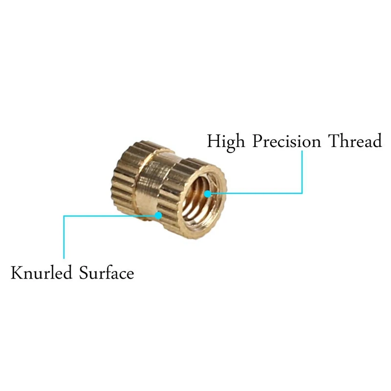 330Pcs Female Thread Knurled Nuts M2 M3 M4 M5 Brass Threaded Insert Round Injection Moulding Assortment Kit | Обустройство дома