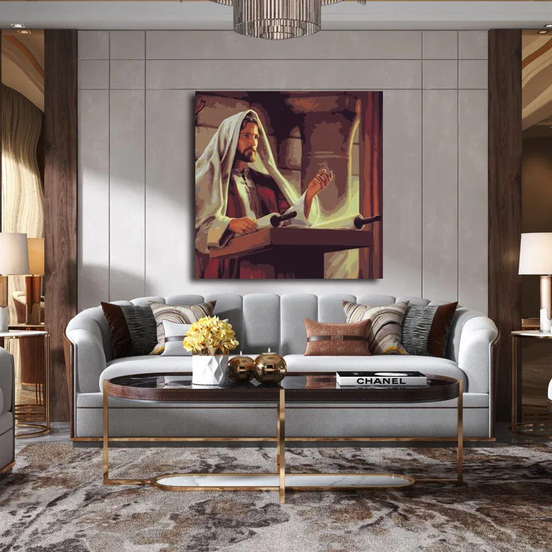 Сделай Сам картинки для раскраски по номерам с Иисусом нарисованная картина в