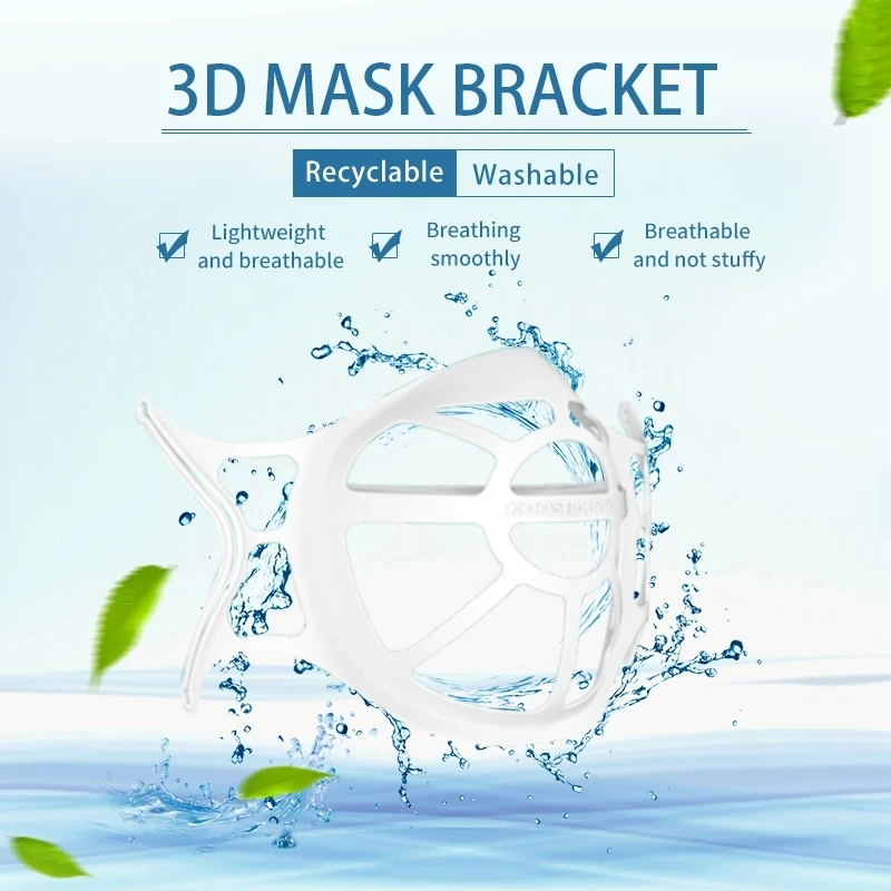 

3D маска для рта, поддерживающая дыхательную маску, внутренняя подушка, кронштейн, пищевой силикон, держатель для маски, дышащий клапан, модн...