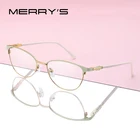 Очки Оптические женские MERRYS, дизайнерские, в стиле ретро, для близорукости, S2117, оправа для очков в стиле кошачьи глаза