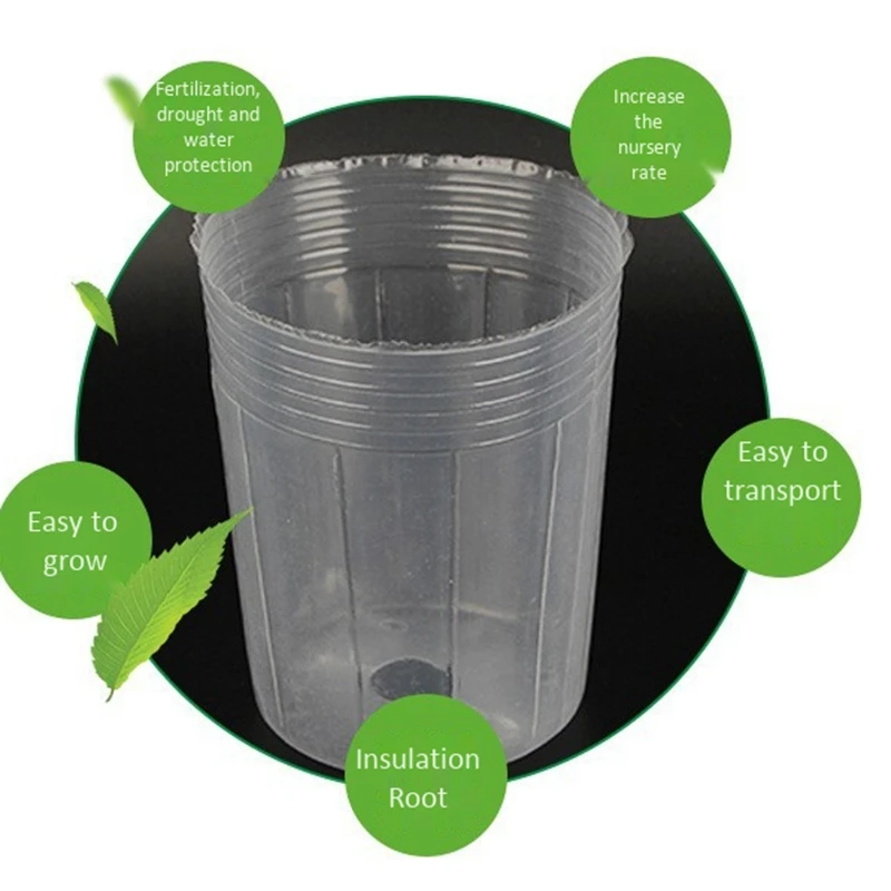 

100Pcs White Nutrition Bowl Nutrition Cup Seedling Cup Round Seedling Nutrition Cup