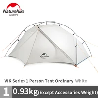 naturehike vik series tent 930g camping tent 15d silicone nylon aluminum pole ultralight tent outdoor 1 person tents nh18w001 k