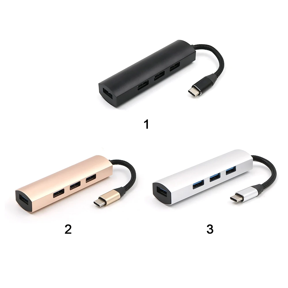 Type-c до 4USB3. 0 ноутбук жесткие диски Прочный USB концентратор Мода из алюминиевого
