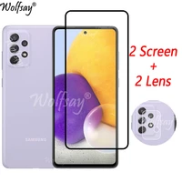full cover tempered glass for samsung galaxy a72 screen protector for samsung a72 a52 a32 camera glass for samsung a72 glass