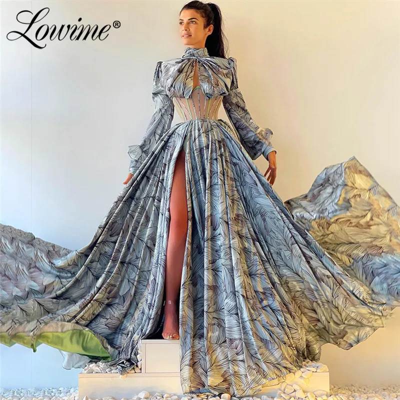 

Новое поступление 2021, платья для выпускного Дубая, трапециевидные вечерние платья с длинным рукавом, Женская вечерняя одежда с вырезом