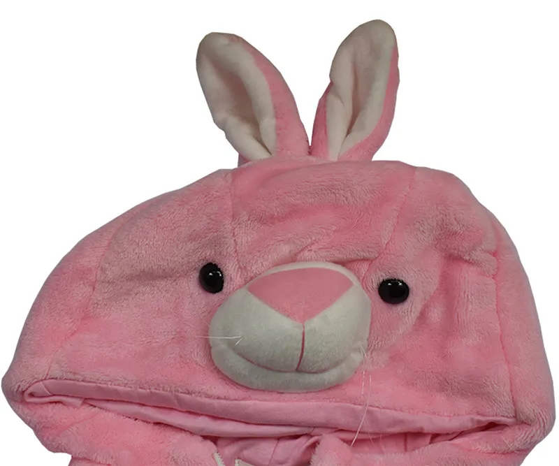 Мягкий фланелевый Детский комбинезон DOUBCHOW в стиле унисекс милый розовый Банни