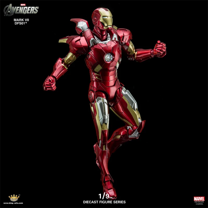 

Металлическая подвижная модель солдата Марвел Железный человек mk7 из сплава ручной работы 1/9 марк 7